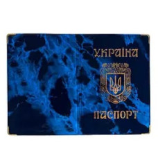 Обкладинка на паспорт глянець Україна (золоті літери), мікс кольорів