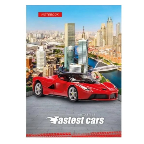 Блокнот тверда обкладинка CARS А6 Рюкзачок, 48 арк., мікс дизайнів