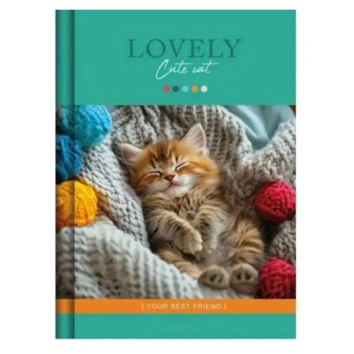 Блокнот тверда обкладинка Cute Cat А6 Рюкзачок, 48 арк., мікс дизайнів