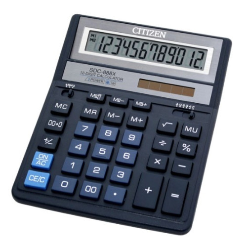 Калькулятор 12 розрядів Citizen, SDC-888XBL