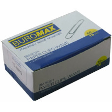 Скріпки канцелярські нікель, Buromax, 78 мм, 50 шт