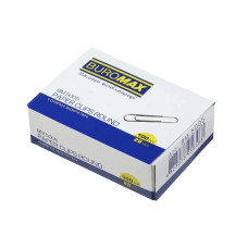 Скріпки канцелярські срібло нікель Buromax, 28 мм, 100 шт