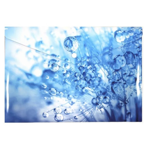 Папка-конверт на кнопці пластикова "Drops" Optima, А4