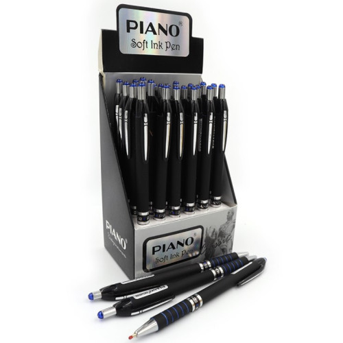Ручка кулькова автоматична Piano PB-165, 0,7 мм, синя