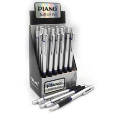 Ручка кулькова автоматична Piano PT-186, 0,7 мм, синя
