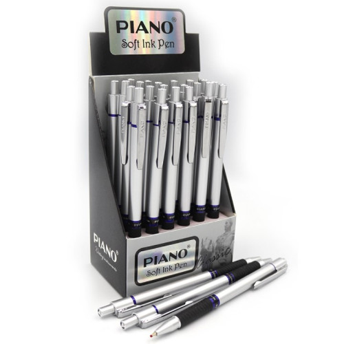 Ручка кулькова автоматична Piano PT-186, 0,7 мм, синя