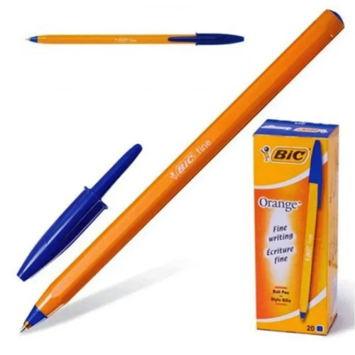 Ручка кулькова Orange Bic, 0,8 мм, синя
