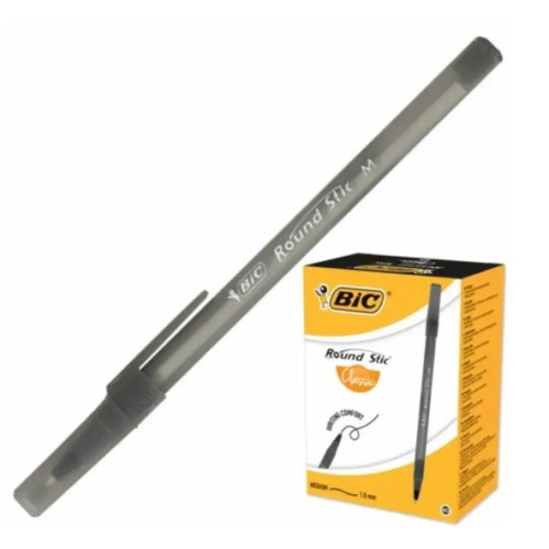 Ручка кулькова Round Stic Classic Bic, 1 мм, чорна