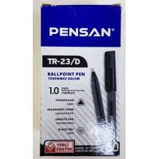 Ручки масляні Pensan TR-23/D, 1,0 мм, чорні, 50 штук