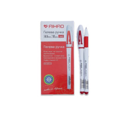Ручки гелеві Original Aihao, 0,5 мм, червоні, 12 штук