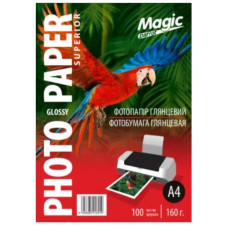 Фотопапір глянцевий Magic Parrot А4, щільність 160 г/м2, 100 аркушів