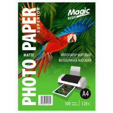 Фотопапір матовий Magic Parrot А4, щільність 128 г/м2, 100 аркушів