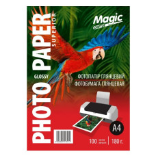 Фотопапір глянцевий Magic Parrot А4, щільність 180 г/м2, 100 аркушів
