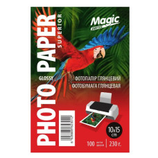 Фотопапір глянцевий Magic Parrot А6, щільність 230 г/м2, 100 аркушів