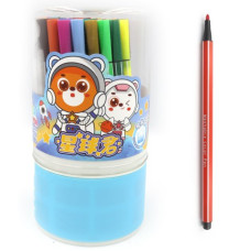Фломастери в тубусі Aodemei Bear, 12 кольорів