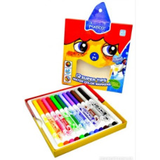 Фломастери на водній основі Super Washable Marco, 12 кольорів
