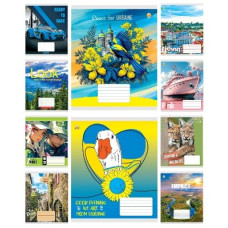 Зошити ТМ Бріск, лінія, 18 аркушів, 25 штук, мікс дизайнів обкладинки