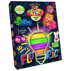 Тісто для ліплення у коробці, світиться у темряві Danko Toys, 10 кольорів