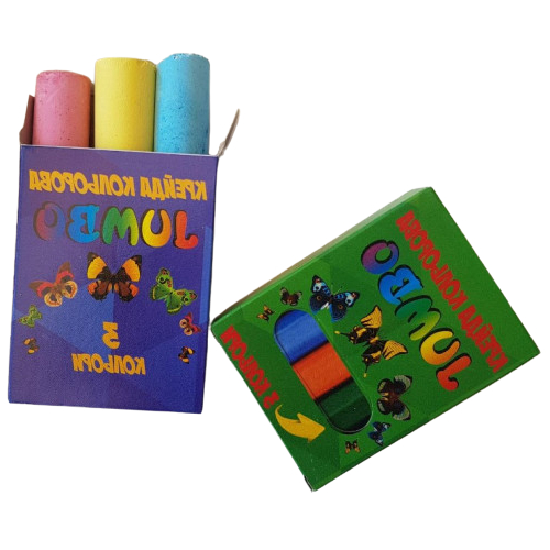 Крейда кольорова кругла Jumbo, 3 кольори