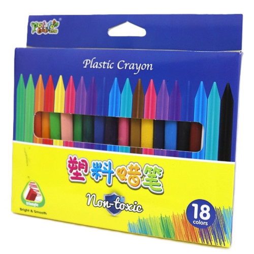Крейда пластикова воскова Crayons, 18 кольорів