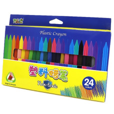 Крейда пластикова воскова Crayons, 24 кольори