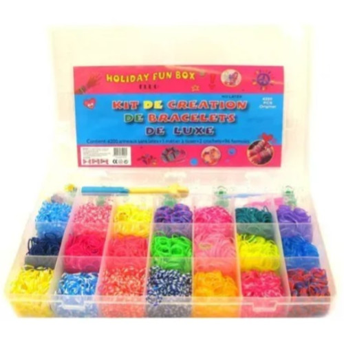 Набір для творчості Гумки для плетіння Rainbow Loom 7 х 4, 4200 шт. 