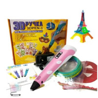 Ручка 3D для малювання та створення об'ємних моделей 3DPen-3 з дисплеєм та трафаретами