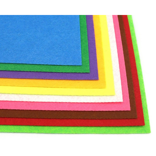 Набір фетру для рукоділля Hard Josef Otten, А4, 1,2 мм, 170 gsm, 10 аркушів, мікс кольорів