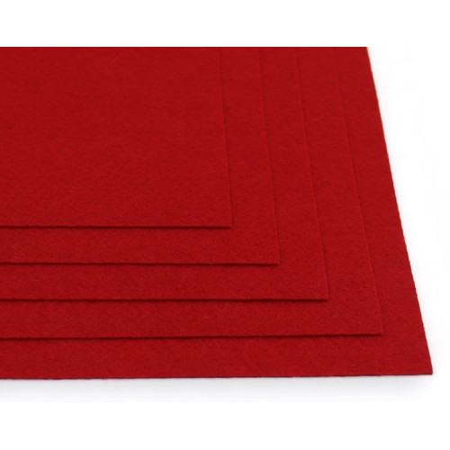 Набір фетру для рукоділля Hard Josef Otten, А4, 1,2 мм, 170 gsm, 10 аркушів, червоний