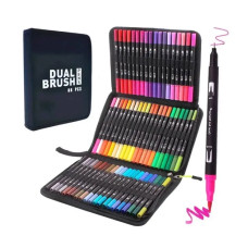 Набір акварельних двусторонніх маркерів в сумці Dual Brush, 80 кольорів