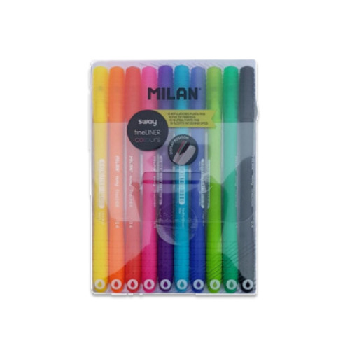 Лінери Milan Sway Fineliner, 10 кольорів, 0,4 мм