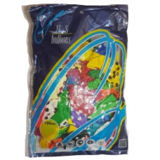 Набір повітряних кульок Горох 26 см HS Balloons, мікс кольорів, 100 шт