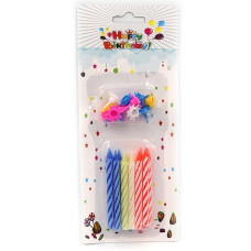 Набір свічок для торта "Birthday" 7 см, 12 шт