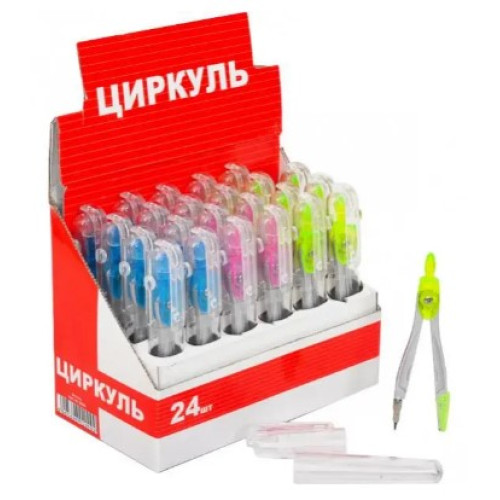Циркуль металевий у тубусі