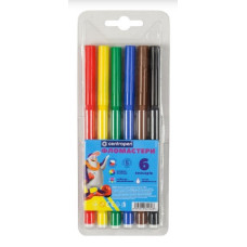 Фломастери на водній основі Washable Centropen, 6 кольорів