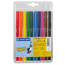 Фломастери на водній основі Washable Centropen, 10 кольорів