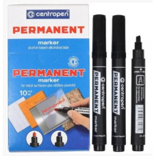 Маркер перманентний скошений Centropen, 2,5 мм, чорний