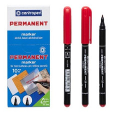 Маркер перманентний круглий Centropen, 1 мм, червоний