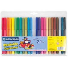 Фломастери на водній основі Washable Centropen, 24 кольори