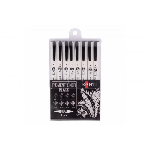 Лінери-маркери двосторонні Santi Professional, 8 кольорів