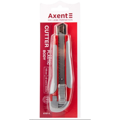 Ніж канцелярський Axent, 18 мм, червоний